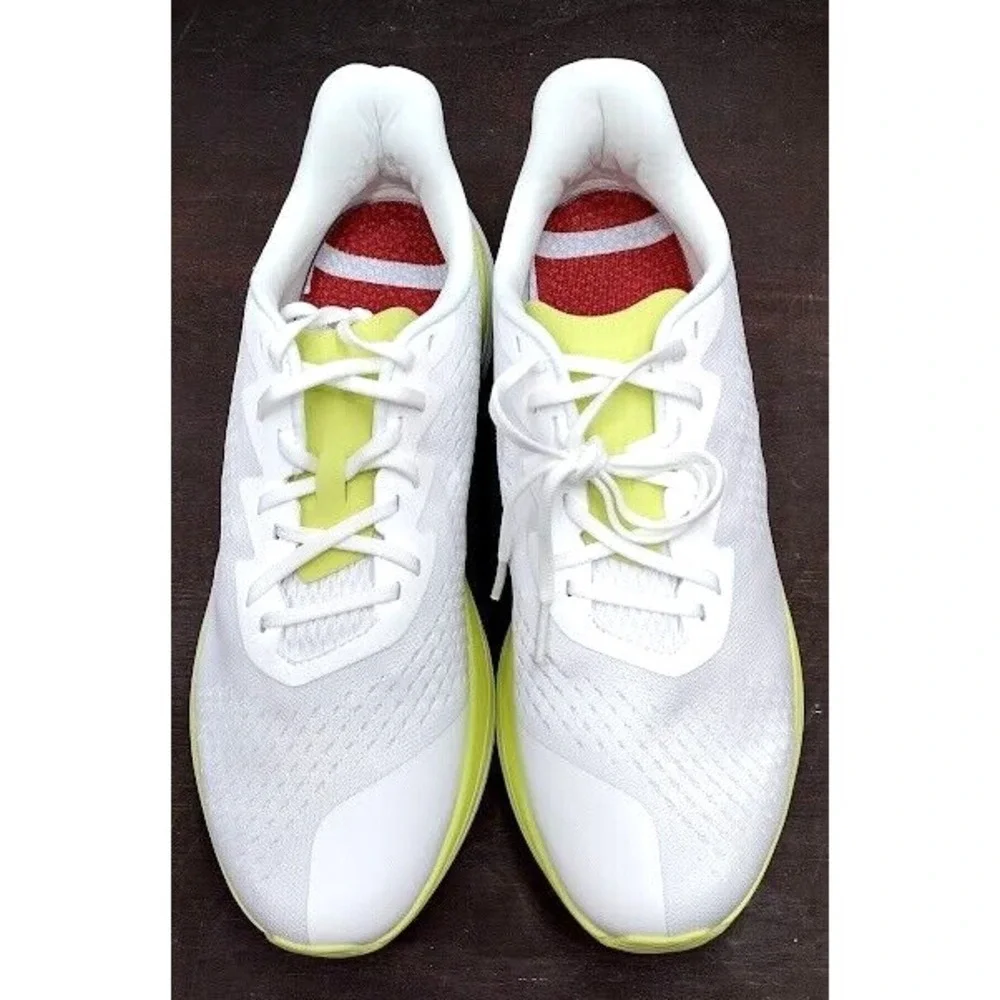 LANE EIGHT Relay Trainer M White Neon‎ Yellow Athletic Running Shoes Men US 12